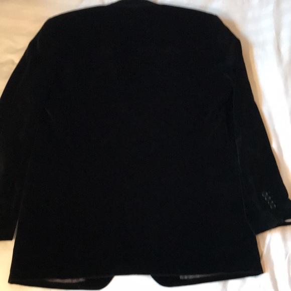 Velvet  black cotton Sean Jean notch collar lined blazer EUC - Picture 5 of 7